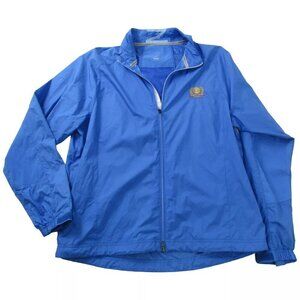 Zero‎ Restriction Windbreaker Jacket Men's L Blue Polyester Long Sleeve Full Zip